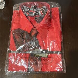 Vittorino Men's Red Dress Shirt